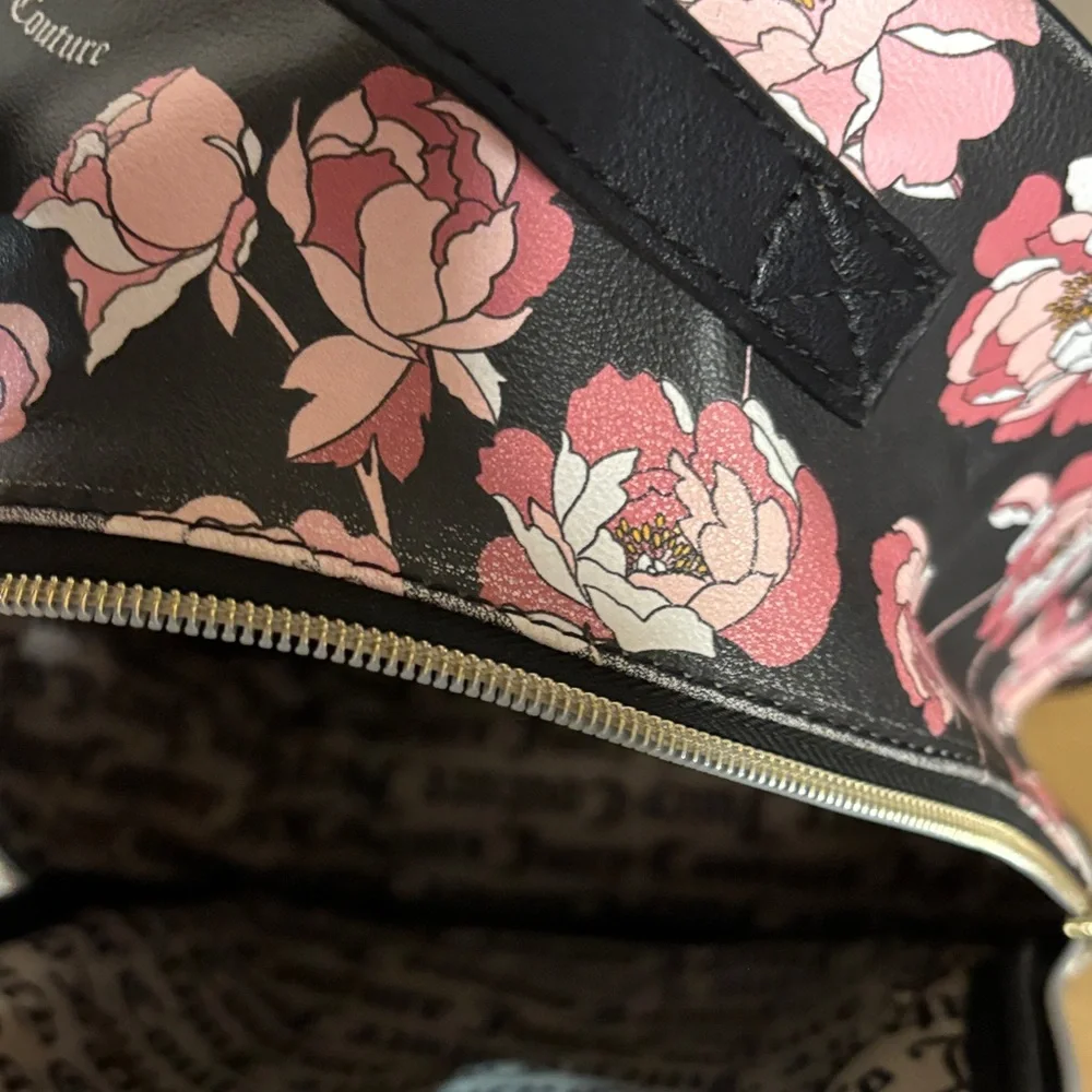 Juicy Couture Floral Black and Pink Backpack - Picture 13 of 14